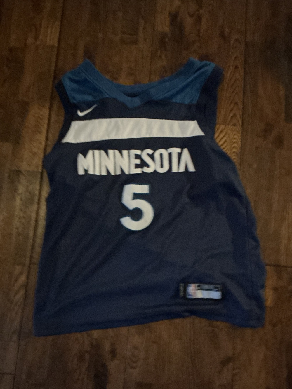 Minnesota #5 Navy Basketball Jersey